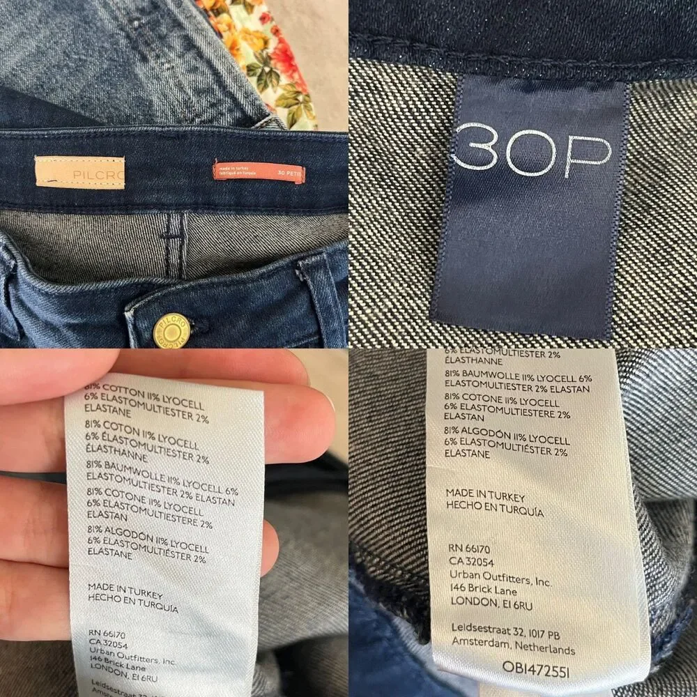 Pilcro Women Size 30P The Icon Flare Denim Jeans Casual Western Retro Festival - Picture 10 of 13